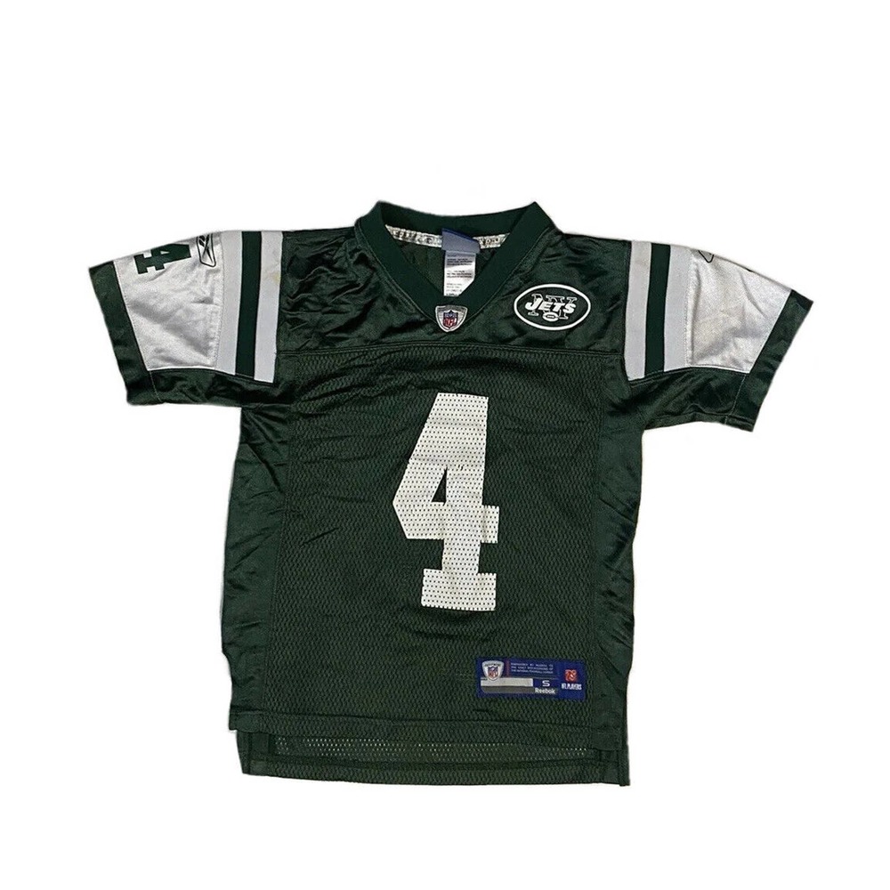 New York Jets Youth Jersey Brett Favre #4 Reebok On Field NFL Football Sz Kids S